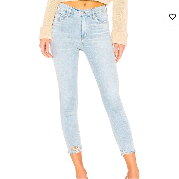 Agolde Denim - AGOLDE Sophie High Rise Skinny Crop In Parallel